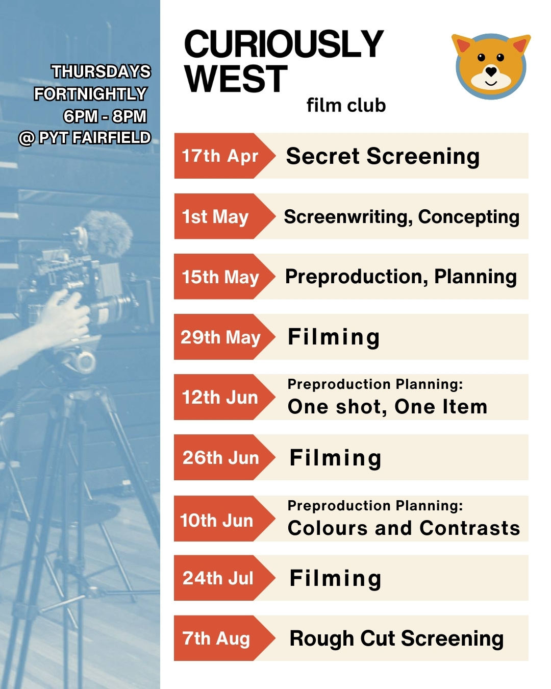 Curiously West Film Club 2025 Schedule